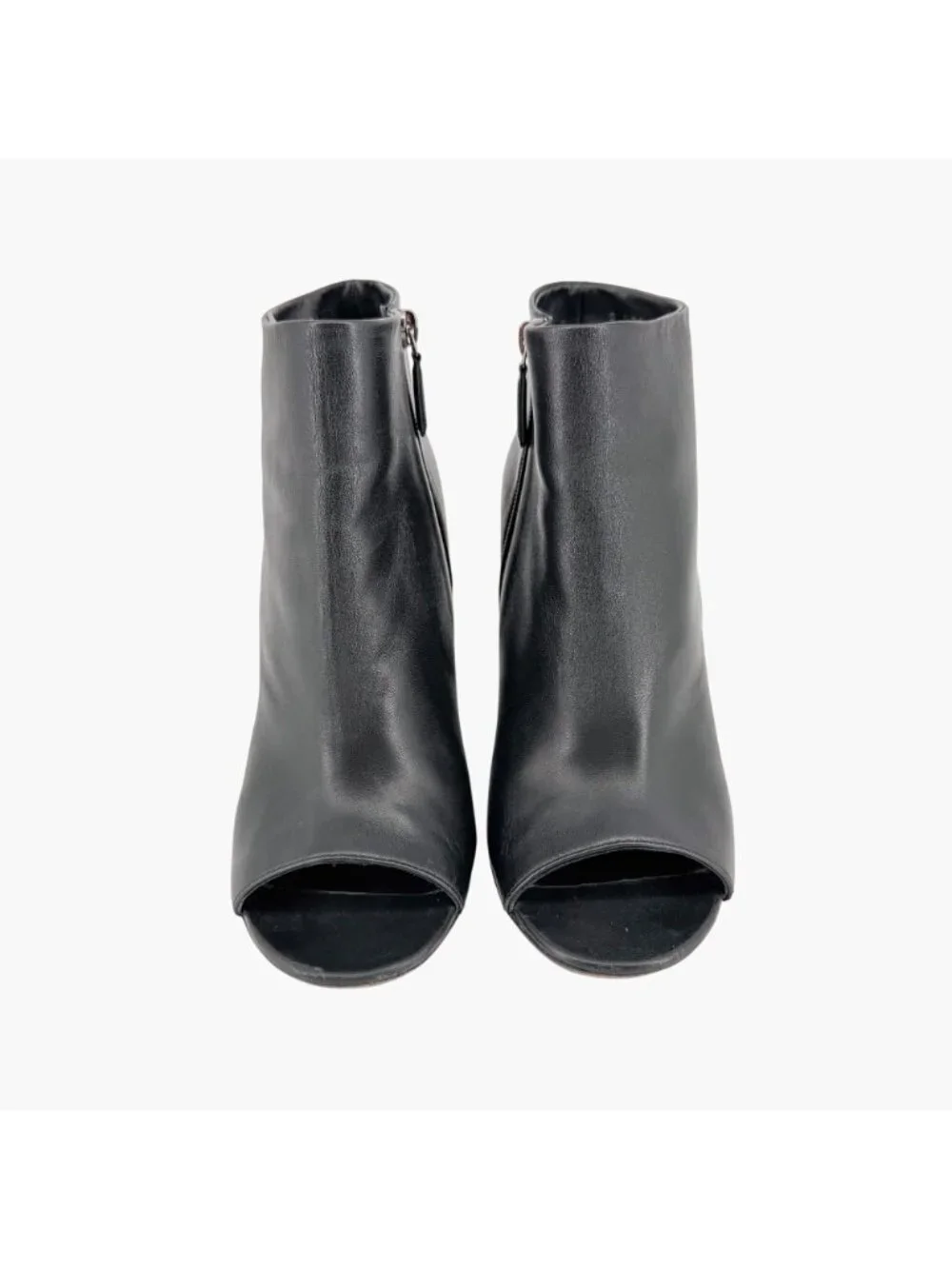 Chanel CC Pearl Quilted Wedge Ankle Booties Black Leather Size 39 US 8-8.5